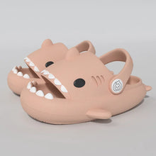 Lade das Bild in den Galerie-Viewer, Wolken Slipper mit Hai Motiv Kinder | Cozy Slippers | Cloud Sandals | Cozy Slides - [product_type - selley.de