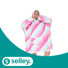 Lade das Bild in den Galerie-Viewer, Oversized Hoodie Decke mit Cartoon Designs | Die Kuscheldecke mit Ärmeln - selley.de