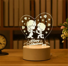 Lade das Bild in den Galerie-Viewer, 3D LED Lampe mit Valentinstags Motiven - [product_type - selley.de