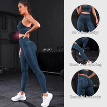 Lade das Bild in den Galerie-Viewer, 2-teiliges nahtloses Yoga-Set für Damen | Sportanzug mit High Waist Leggings - [product_type - selley.de
