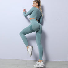 Lade das Bild in den Galerie-Viewer, Seamless Yoga Set für Damen | Leggings, Shorts und Top - [product_type - selley.de
