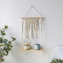 Lade das Bild in den Galerie-Viewer, Hängende Regale für die Wand | Makramee Wandregal zum Aufhängen - [product_type - selley.de
