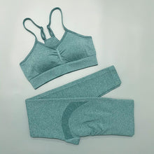 Lade das Bild in den Galerie-Viewer, Seamless Yoga Set für Damen | Leggings, Shorts und Top - [product_type - selley.de
