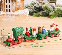 Lade das Bild in den Galerie-Viewer, Weihnachtsdekoration Zug aus Holz - selley.de
