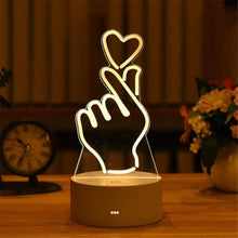 Lade das Bild in den Galerie-Viewer, 3D LED Lampe mit Valentinstags Motiven - [product_type - selley.de
